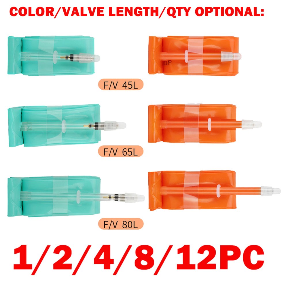 1-12Pack Bicycle TPU Inner Tube 700C 23-35C Road Bike 45/65/80MM Ultralight
