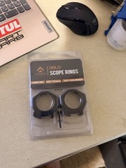 Arken Optics HALO 34mm Scope Rings 0.92in Height 7075 Aluminum Black