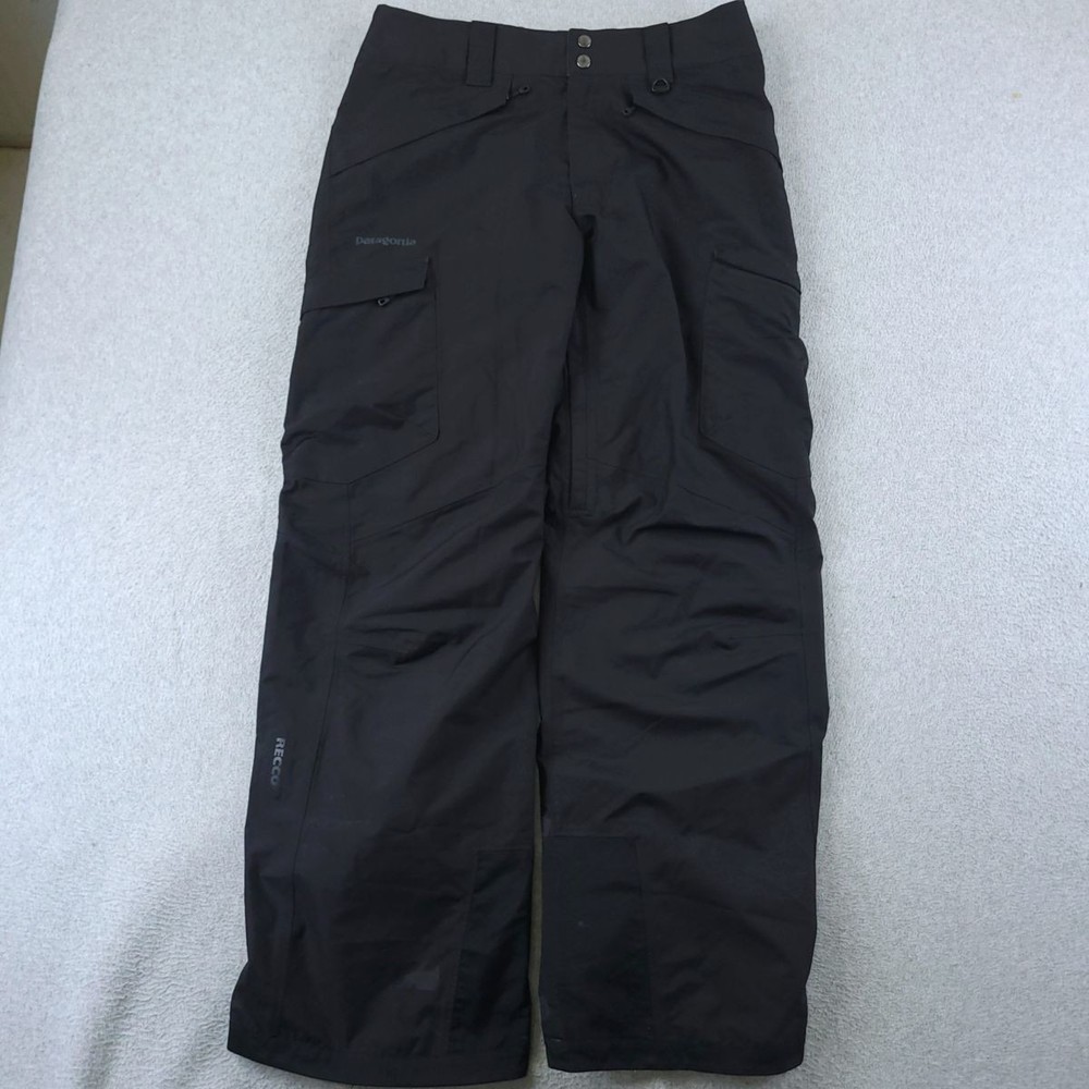 Patagonia Snowshot Pants Mens Medium 34×32 Black H2No RECCO Ski Snowboard