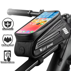 WEST BIKING Bicycle Bag 7.0 Inch Phone Bag Waterproof Front Frame Cycling Bag Se