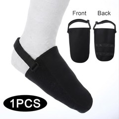 Cast Sock Cover for Foot, Non Slip Adjustable Toe Warmer, Black Nylon Walking