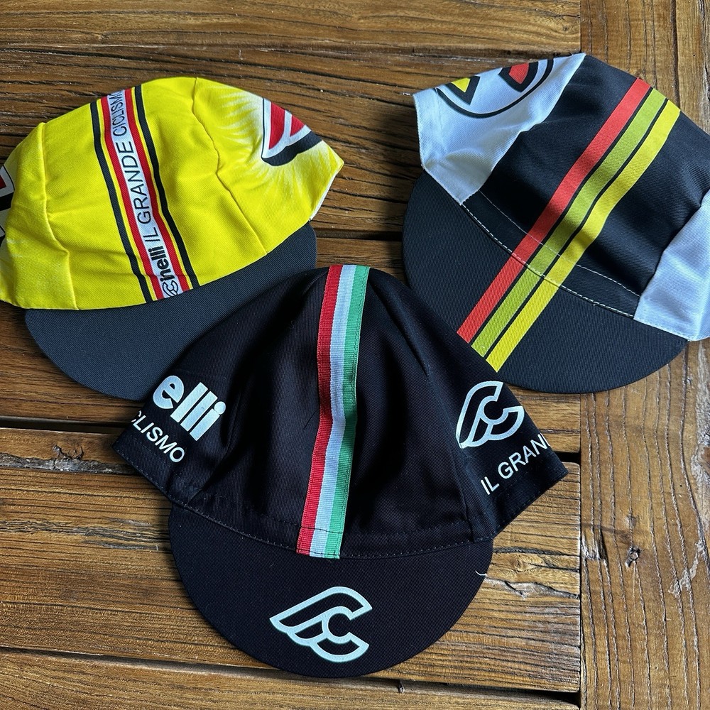 CINELLI TEAM CYCLING CAPS 3 PACK 2026 SPECIAL – 3 HATS !! FREE Shipping !!