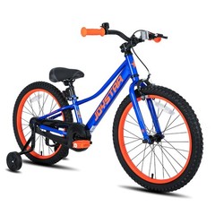 JOYSTAR 20&Prime; Kids Mountain Bike with 20 Inch Training Wheels, Blue
