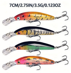 56pcs/set Lot Mixed Bionic Fishing Lures Minnow Hard Artificial Bait Crankbait