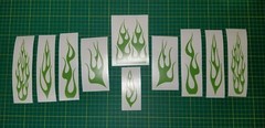 Flames Decal set. Custom made for you! Custom colors! USA Seller. 6 year vinyl