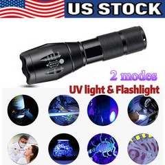 UV Flashlight Black Light Super Bright 120000lm Torch Ultra Violet Lamp LED