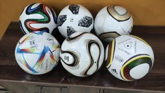 Lot of 6 Official Adidas Soccer Balls Size 5 Training Match Footballs