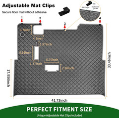 Golf Cart Floor Mat Clips Kit, Adjustable Mat Clips Universal Fit Ezgo/Club Car/