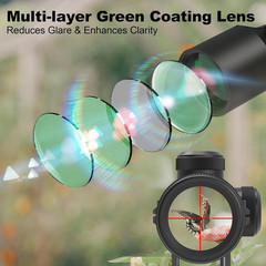 3-9X40 Compact Rifle Scope with Illuminated Reticle and Parallax Correction