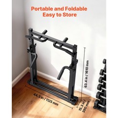 Uimoso Wall-Mounted Pull Up Bar with 330LBSCapacity and Sturdy Triangular Design