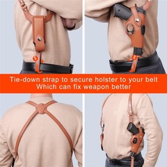 Genuine Leather Tactical Shoulder Underarm Gun Holster Pistol Concealed Carry