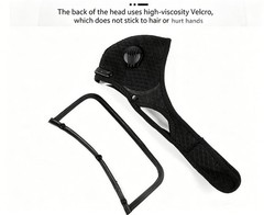 Reusable Carbon Filter Dust Mask with Adjustable Goggles, With 5-Layer Filter ++