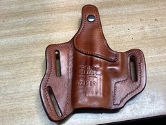 Front Line brand RH holster OWB Glock 19 RS & CD BROWN LEATHER 3 slots