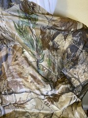 Realtree Camouflage Hooded Jacket Polyvinyl Chloride Brown Green Beige 48×80