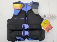 Body Glove PFD Life vest Youth Girl&rsquo;s 55-88 pounds, Purple Black Gray NEW
