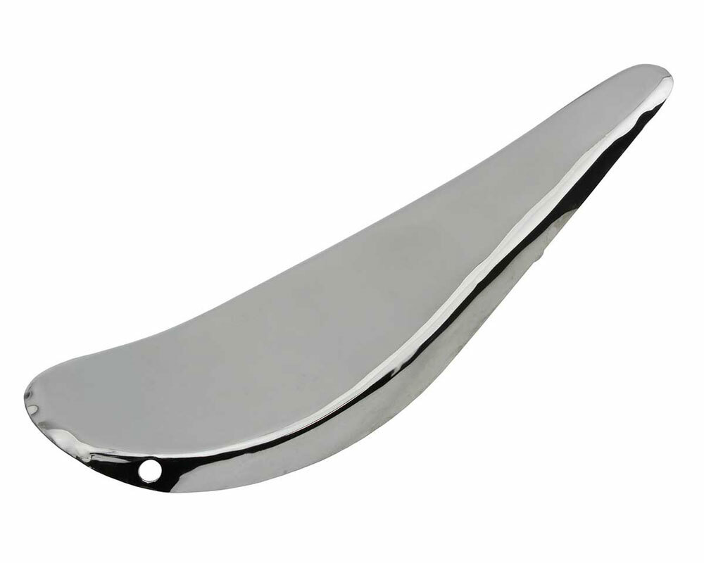 17&Prime; LONG VINTAGE LOWRIDER STEEL SEAT PAN IN CHROME USED FOR 20&Prime; BICYCLES.