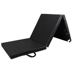 Exercise Floor Mat Tri-Fold 6&prime; x 2&prime; Folding Gymnastics Gym Mat for Yoga Workout