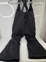 ASOS 4505 Womens Ski Bib Pants Black Size 14 Flare Snow Overalls Ski Suit