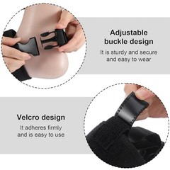 Cast Sock Cover for Foot, Non Slip Adjustable Toe Warmer, Black Nylon Walking