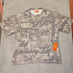 Negative Space Waffle Knit T-Shirt Mens Large NEW Camo Oversized Hunting Nature