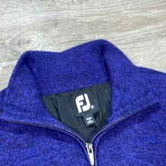 FootJoy Sweater Mens M Purple Half Zip Golf Pullover Wool Raintree FJ Logo