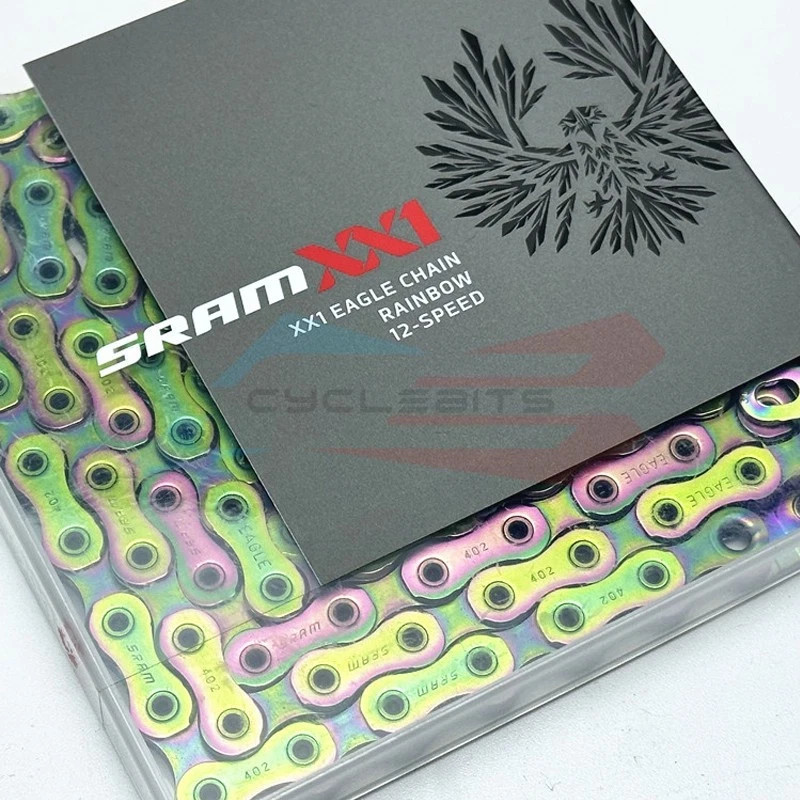 SRAM XX1 Eagle AXS 12-Speed 126-Link Nickel Rainbow Bike Chain CN-EAGL-XX1-A2