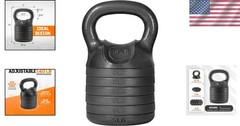 Ergonomic 20-40 LB Adjustable Kettlebell – Cast Iron for Home Workouts