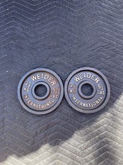Weider International 2-inch Hole Weight Plates 2.5kg 5.5lbs Pounds, Set Of 2