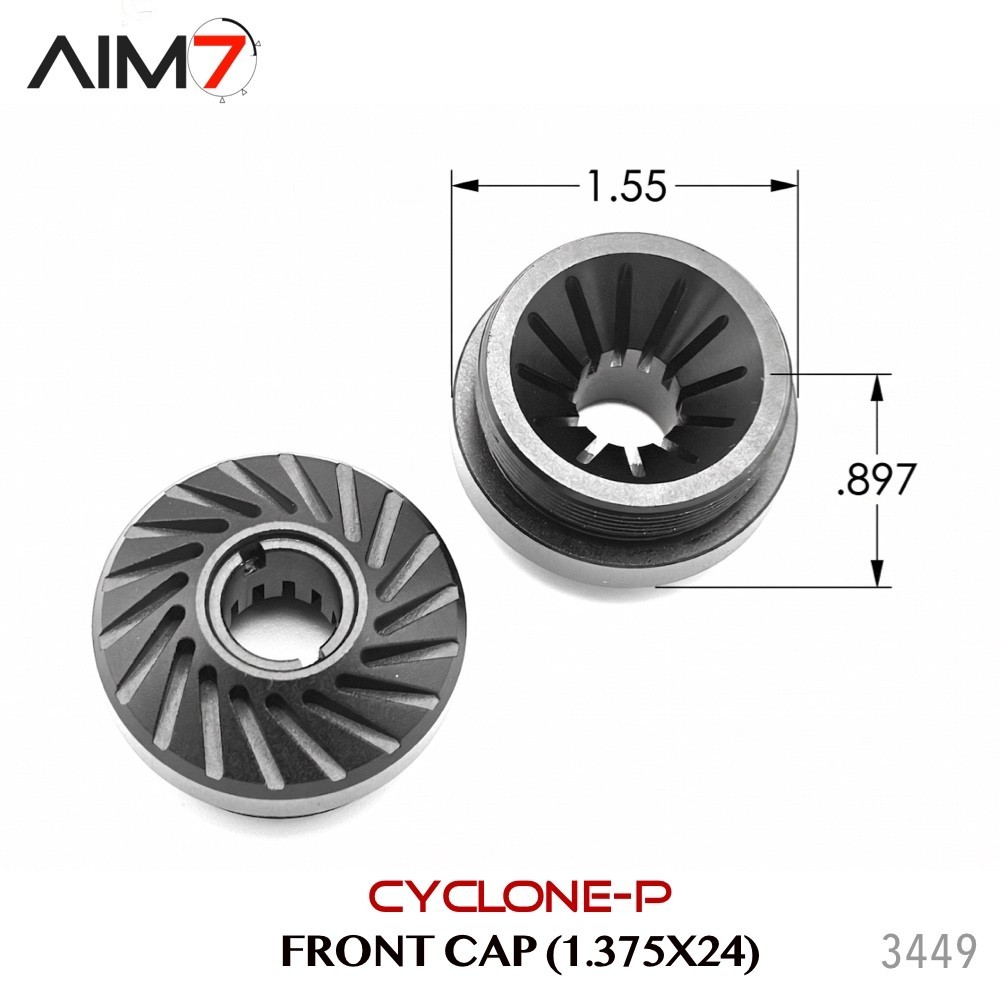 Aim7 BRAVO CYCLONE-P Front Cap 1.375×24″ (1PCS)