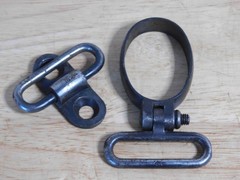 Unknown Rifle Barrel Band Stacking Swivel & Matching Swivel, Winchester?, 4/48