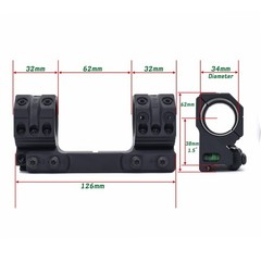 30/34mm Tube SP Style Solid Mount 0MIL 0MOA Scope Mount 1.50&Prime; 1.93&Prime; Height Logo