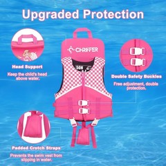 Kids Swim Vest for 20-70 Pounds Boys and Girls, Easy On/Off Zipper, Swimming …