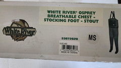 Men&rsquo;s White River Medium Small Osprey Breathable Chest Stocking Foot/Stout