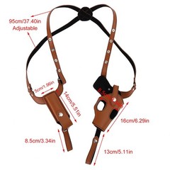 Genuine Leather Tactical Shoulder Underarm Gun Holster Pistol Concealed Carry