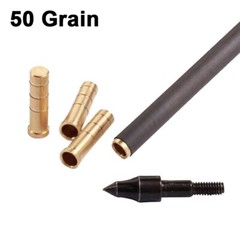 12Pcs 50 Grain /100 Grain Heavy Weight Inserts Arrow Brass Inserts Base ID 6.2mm