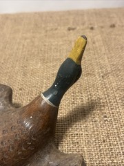 miniature flying mallard drake decoy sculpture vintage unknown