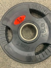 Preowned Pair of 2.5KG/5.5LB Barbell Weight Plates