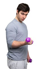 CanDo vinyl coated dumbbell – 2 lb – Violet, each