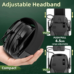 Shooting Bluetooth Earmuff, Ear Protection for Gun Range, Active Noise Reduction