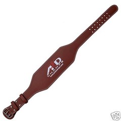 ARD Weight Lifting 6&Prime; Leather Belt Back Support Strap Gym Power Training BROWN