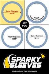 PVC Drift Sleeves 10&Prime; Diameter 7&Prime; Wide 3/8&Prime; Thick with Round Edges and Grip Tape