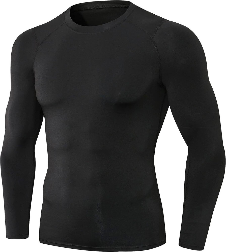 Men&rsquo;s Long Sleeve Compression Shirts UPF 50+ UV Sun Protection Athletic Shirts
