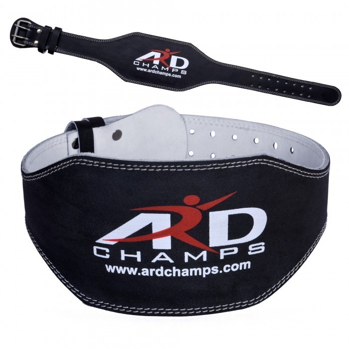 ARD CHAMPS™ Weight Lifting 6&Prime; Leather Belt Back Support Strap Gym Power Training