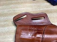 Front Line brand RH holster OWB Glock 19 RS & CD BROWN LEATHER 3 slots