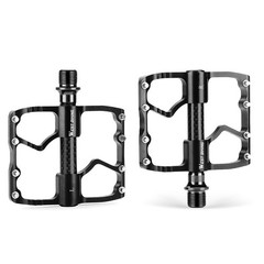 WEST BIKING 3 Sealed Bearings Carbon Fiber Axle Bike Bicycle Pedals 9/16&Prime; Silver