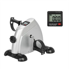 Home Use, Arm, Hands and Feet Trainer Mini Pedal Exercise Bike, Silver, Portable