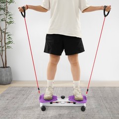 Fitness Waist Twister Exercising Foot Balance Board w/ Elastic Band for Home Use