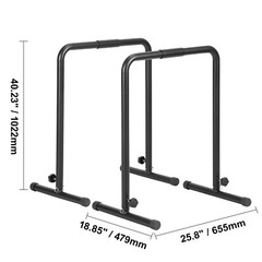 VEVOR Dip Bars Dip Stand Station 440 lbs Adjustable Height for Strength Training