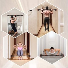 DOORWAY CHIN UP BAR PULL UP BAR EXERCISE 28&Prime;-36&Prime; DOORS SCREWLESS PRESS FIT