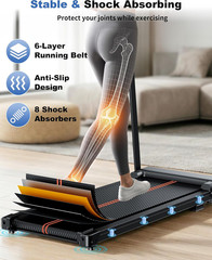Compact Foldable Treadmill for Home – Portable Under Desk Walking Pad